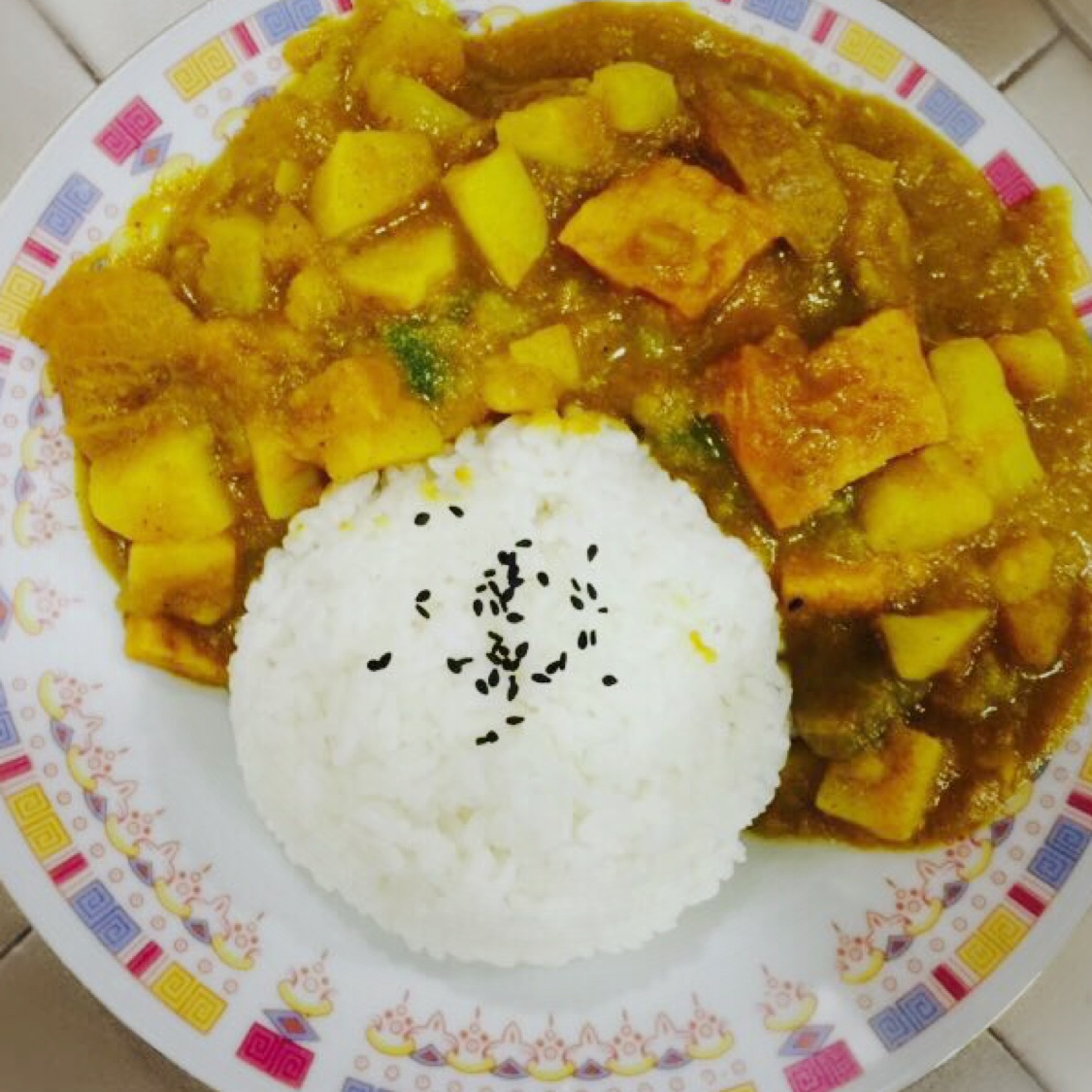 素咖喱饭