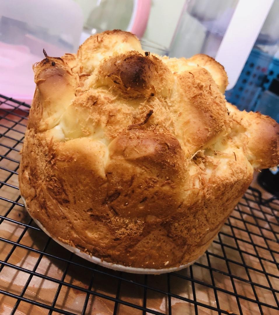 肉松手撕面包—超软会爆浆的面包哟