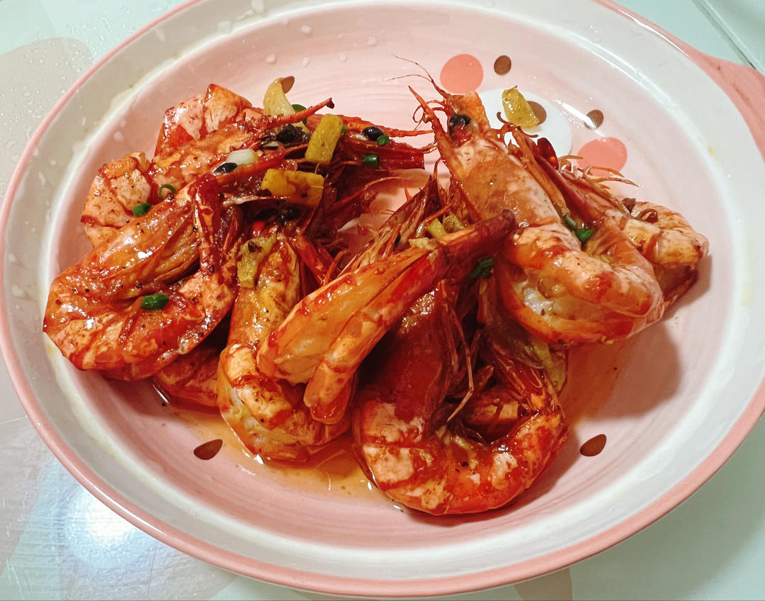 香煎黑虎虾