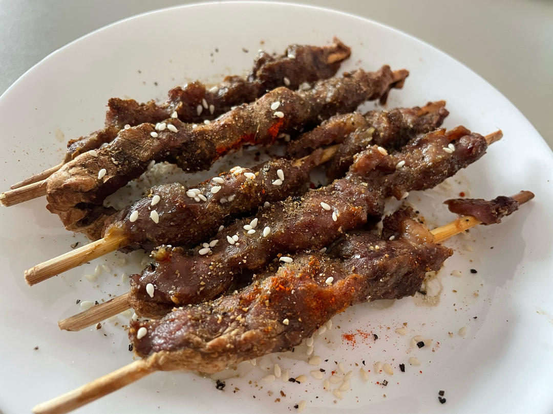 微波炉烤羊肉串