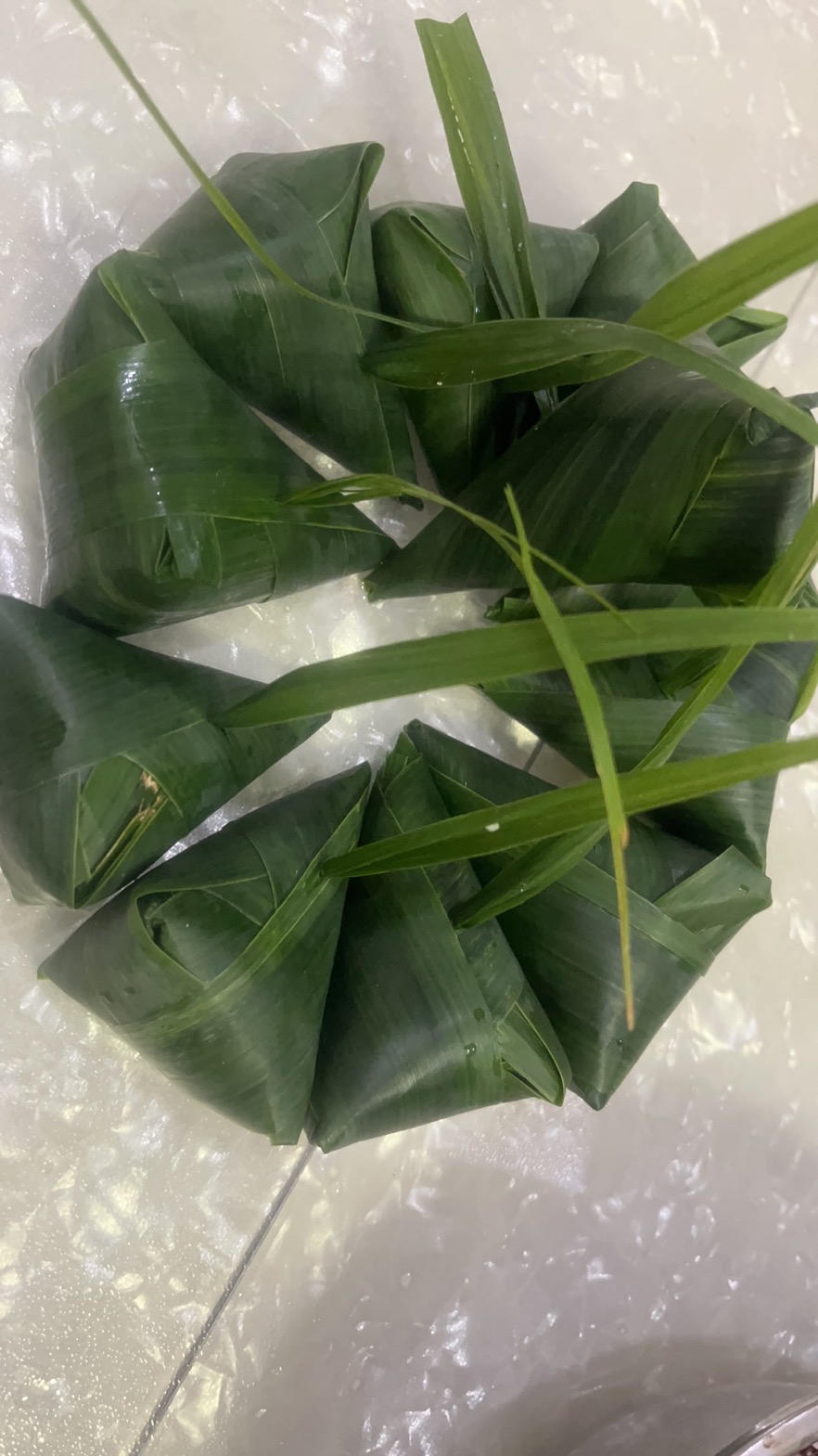 不用捆绳的二米红枣甜粽 💖