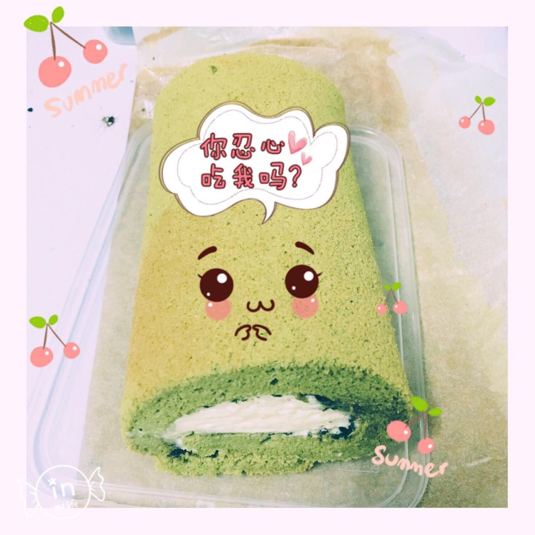 抹茶戚风蛋糕卷