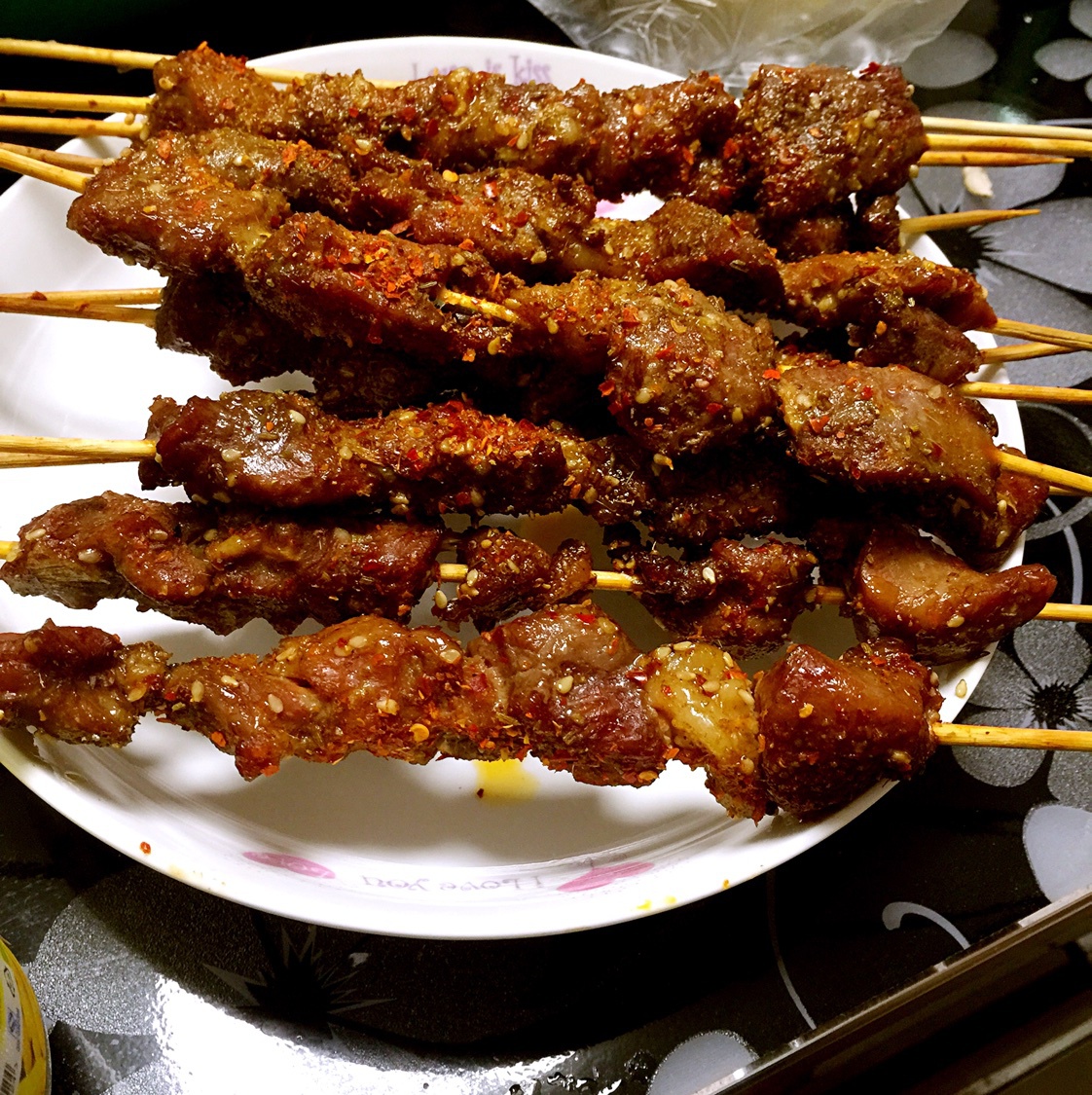 大兔子菁做的生烤羊肉串