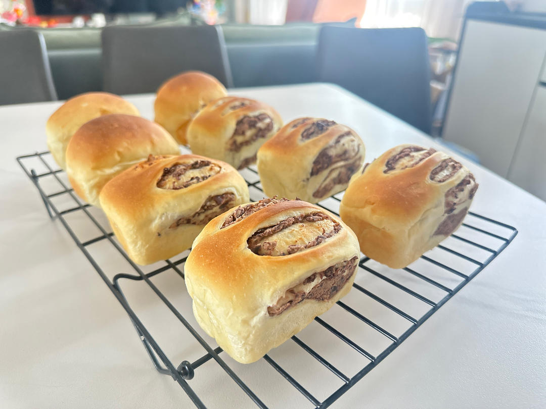 降温友好，烫种基础面团---三种口味奶酪包，香芋、奶盐和奥利奥