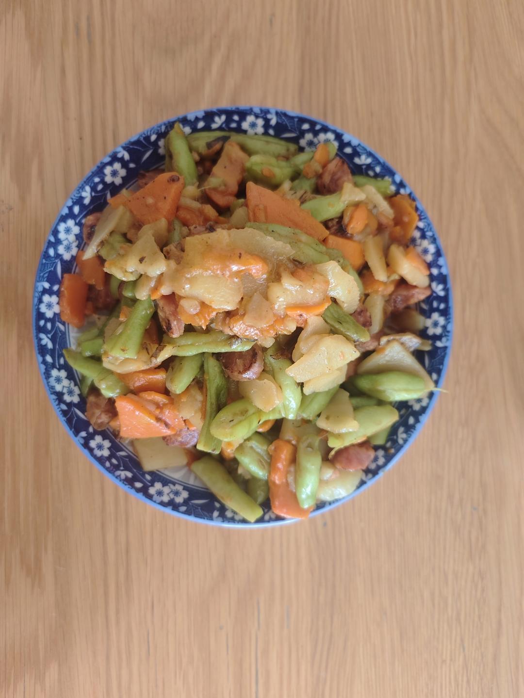 土豆豆角胡萝卜