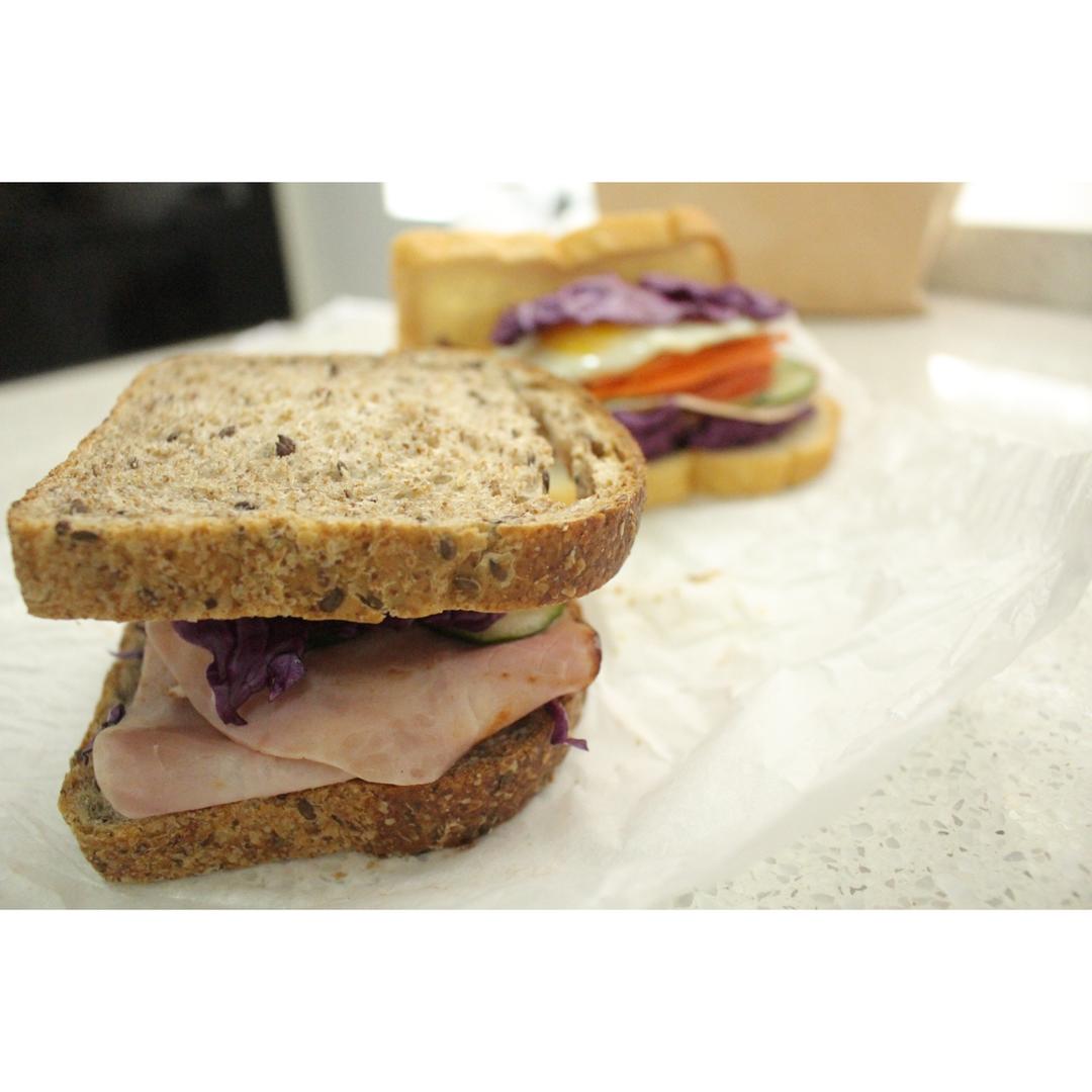 如何做超厚的沼三明治~详细tip！牛油果鸡蛋午餐肉三明治~