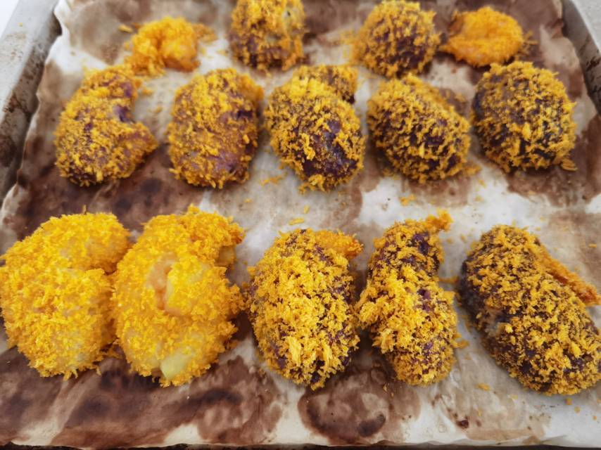 不用炸做酥脆虾球