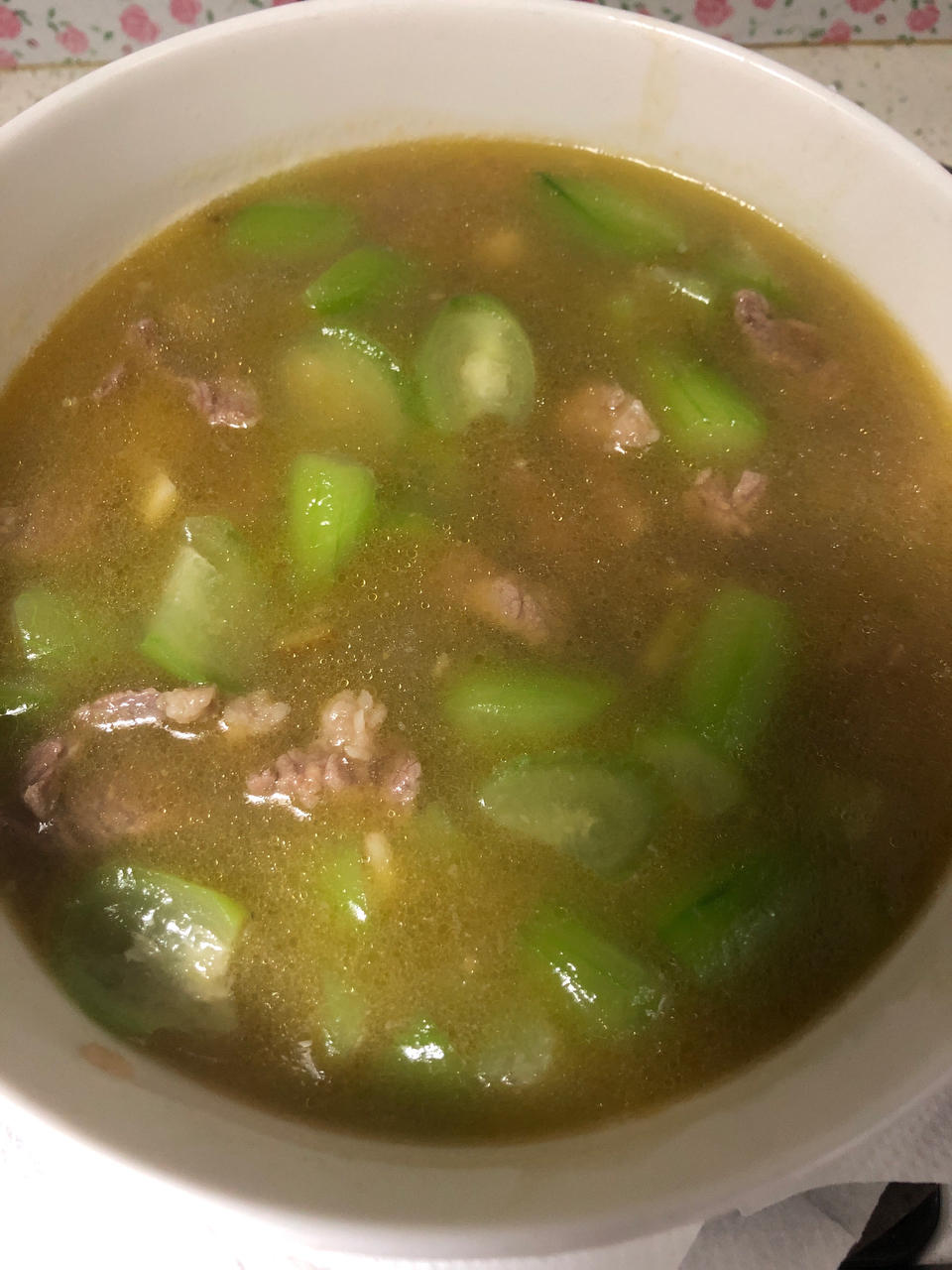 超嫩滑肉（瘦肉）丝瓜汤