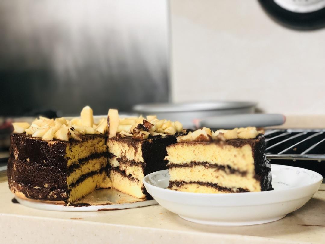 八寸戚风蛋糕（生日蛋糕坯）附六寸配单