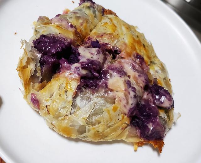 芝士爆浆紫薯饼