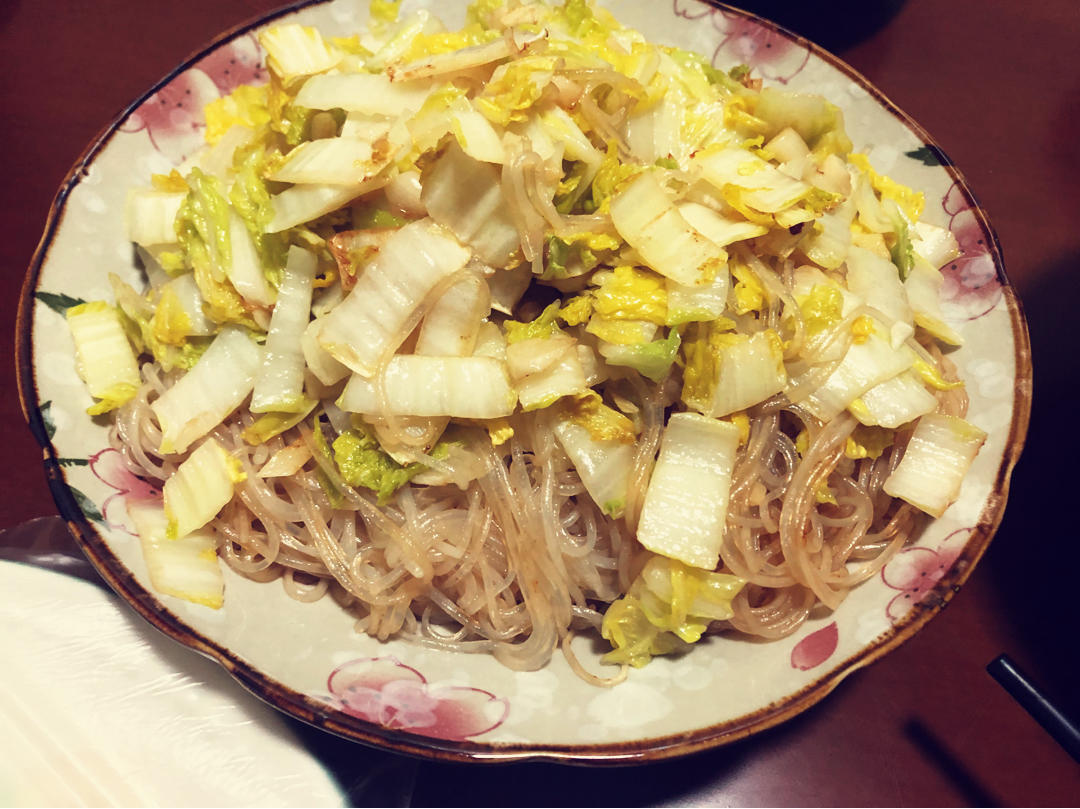 大白菜炒粉丝