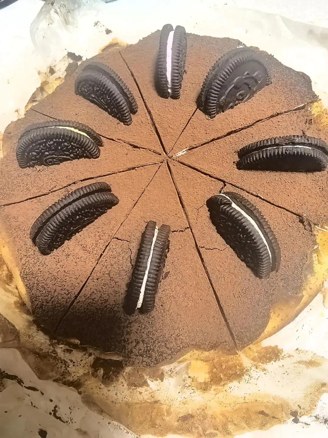 奥利奥生巧巴斯克芝士蛋糕！双层体验！