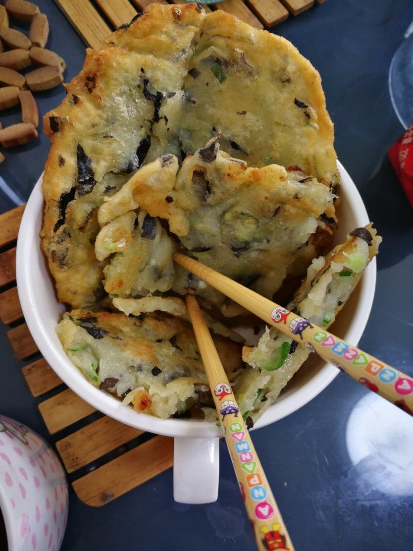 秋葵蔬菜蛋饼