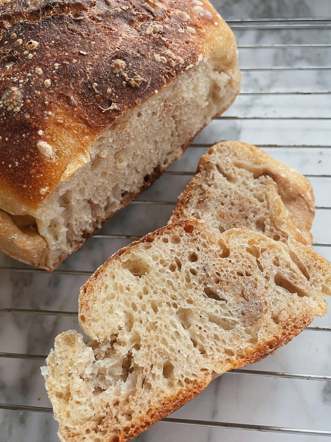 外脆内软不用揉面的乡村面包