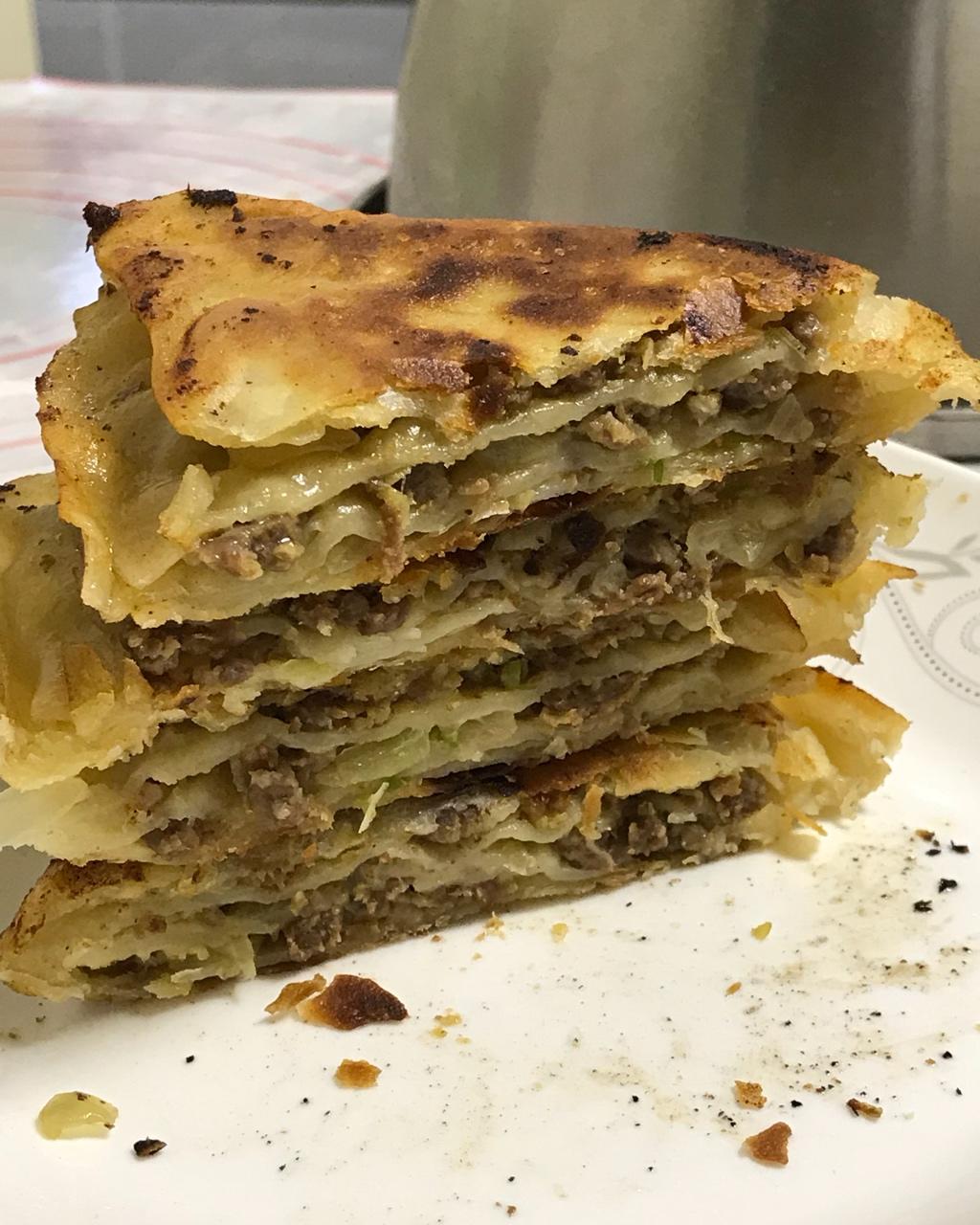 【千层牛肉饼】