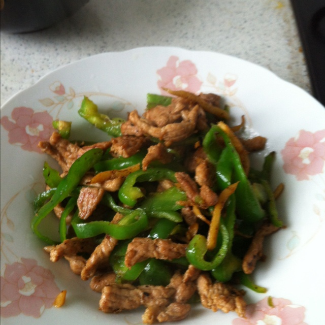 青椒炒肉丝