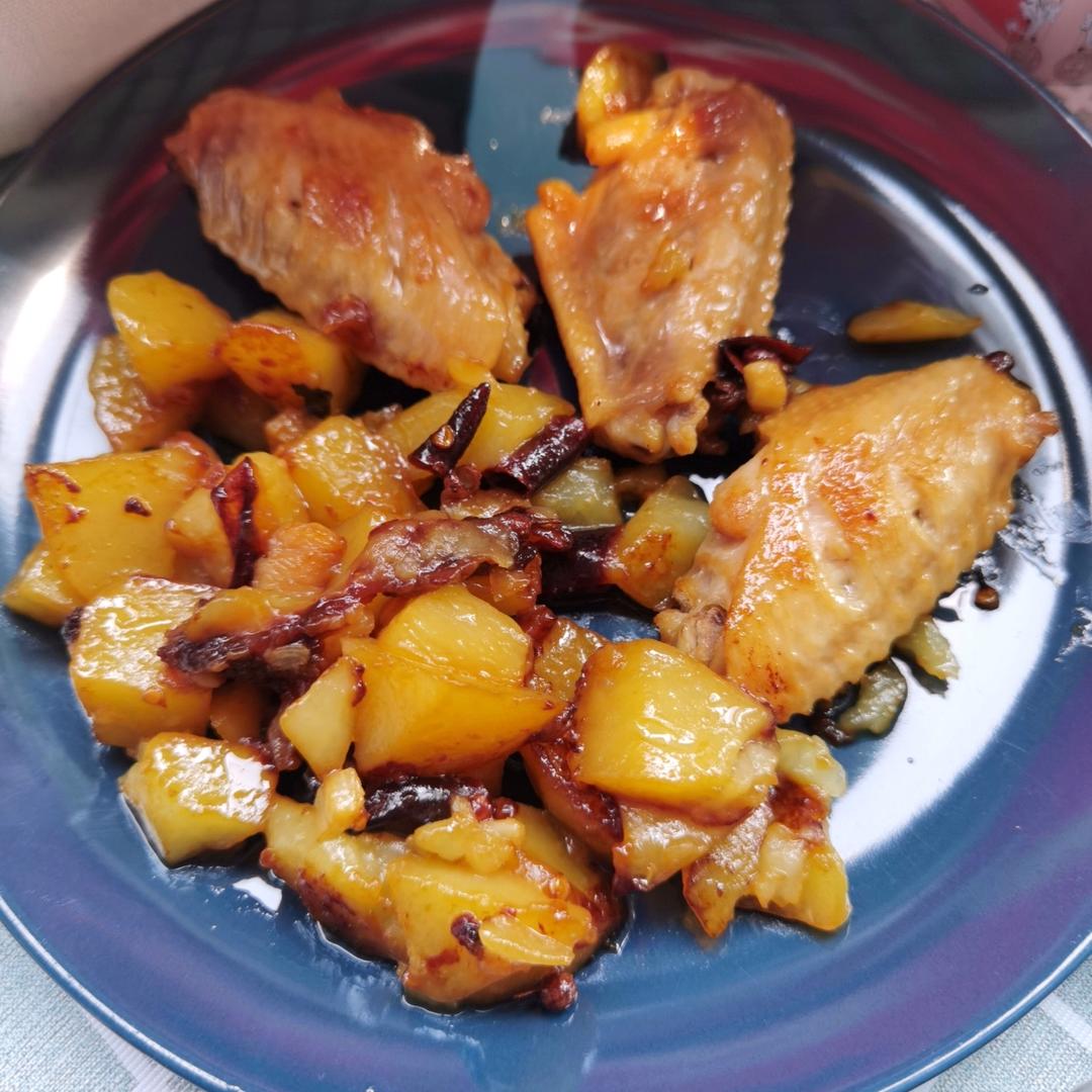 土豆炖鸡翅（快手零失败）