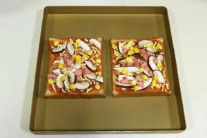 南极磷虾吐司披萨的做法 步骤7
