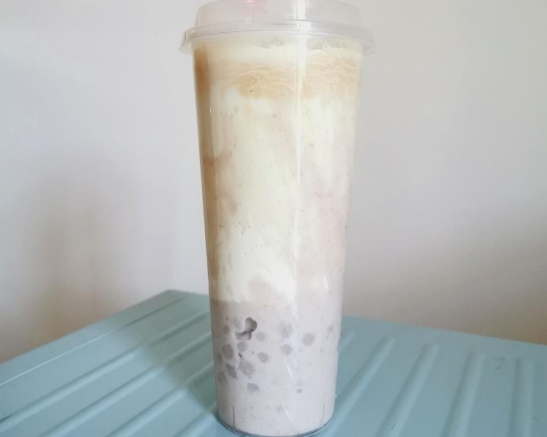 芋泥波波茶的做法