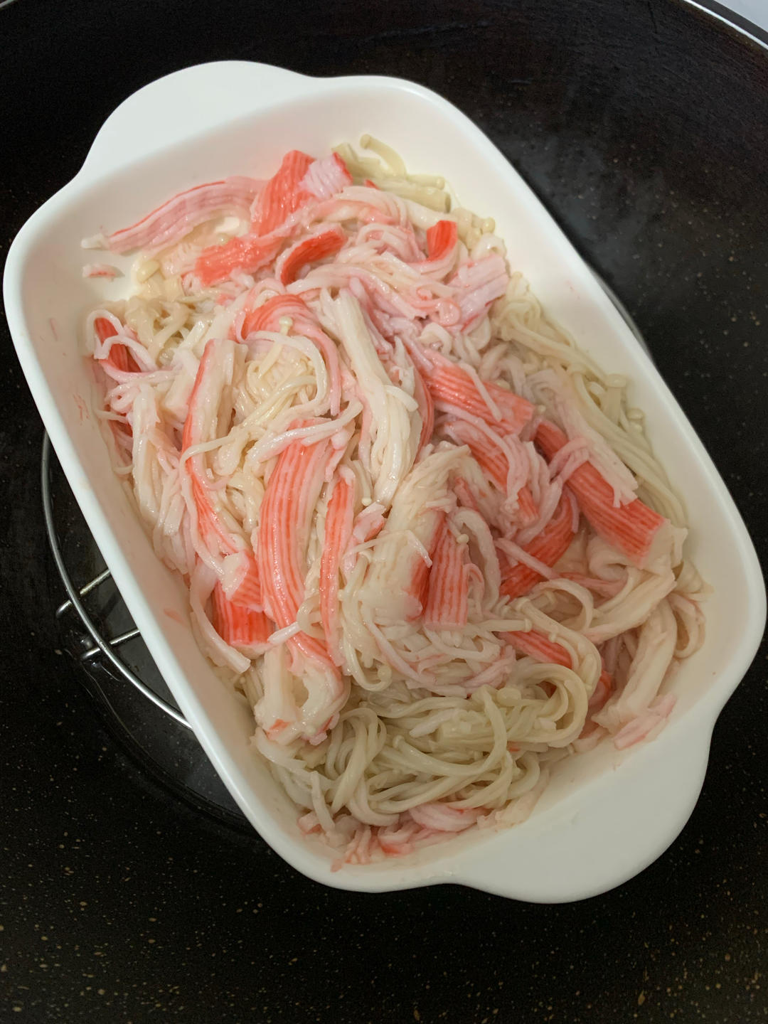蟹柳蒸金针菇