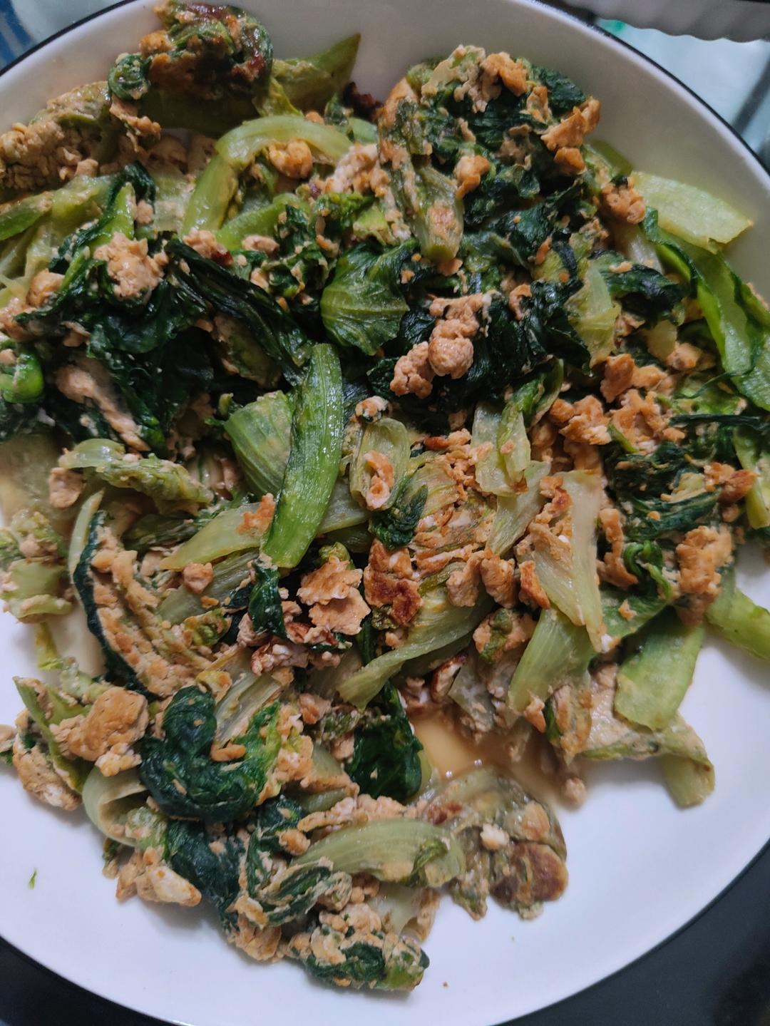 低脂美味生菜炒鸡蛋