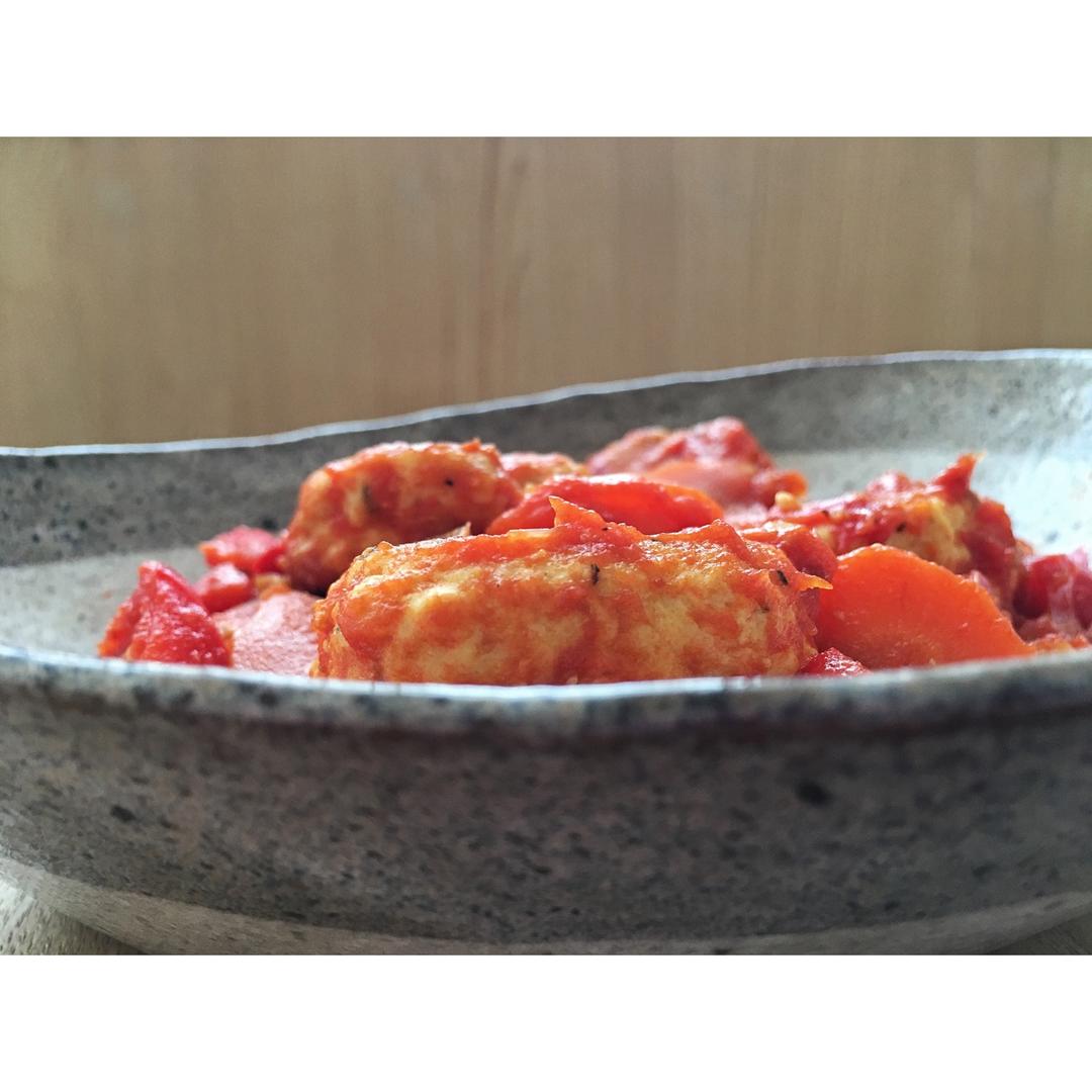 【健康三餐】番茄酱鸡肉丸子