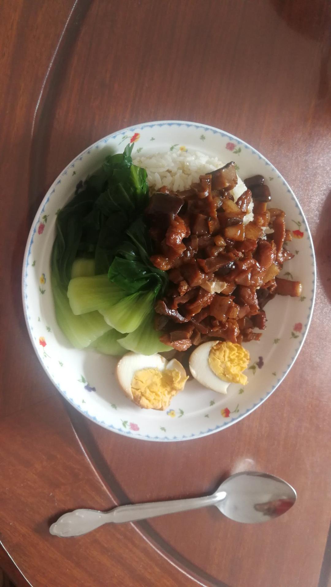 洋葱酥卤肉饭