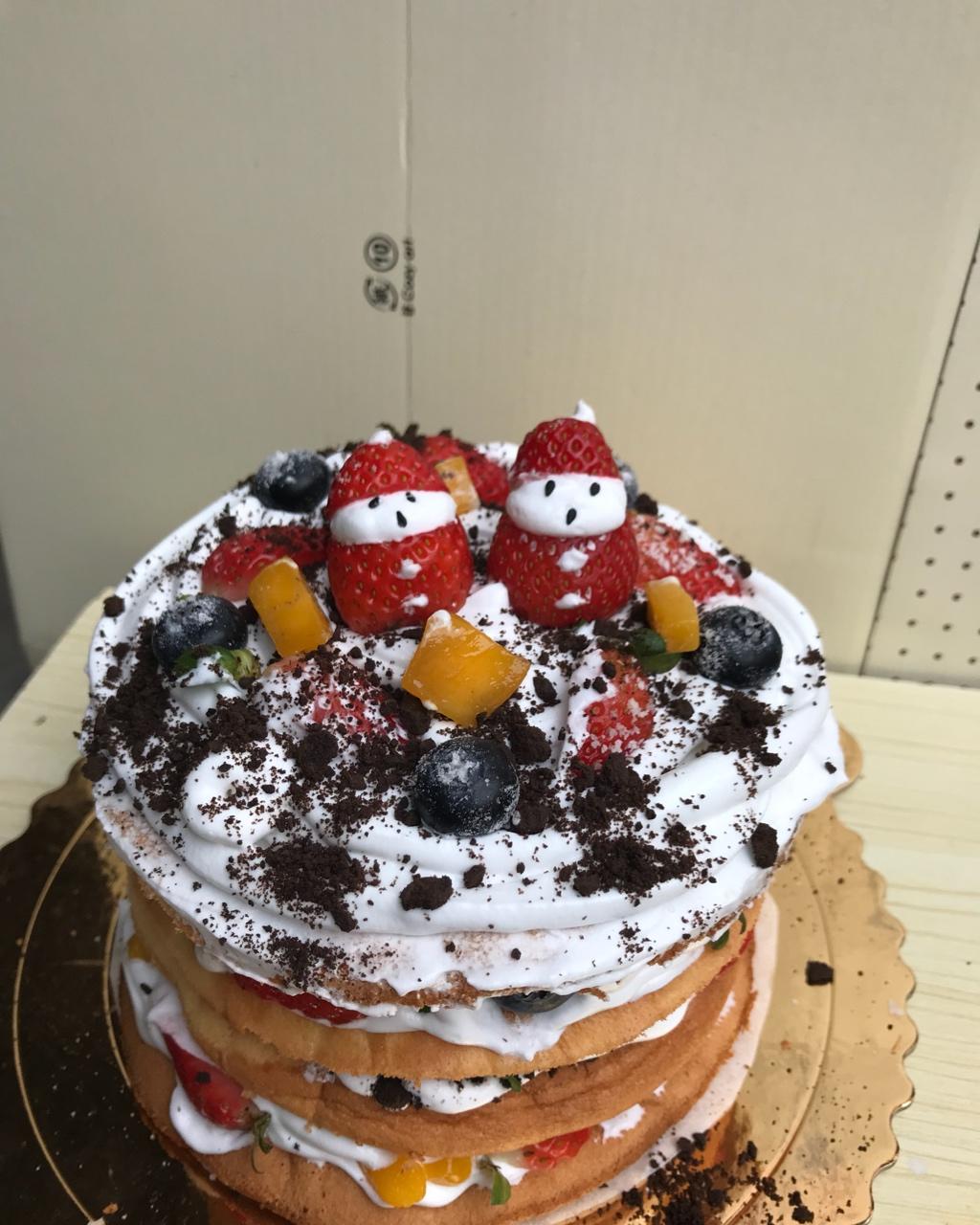 圣诞“裸蛋糕”
