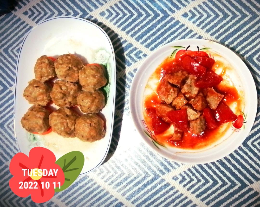 清蒸藕丁肉丸子