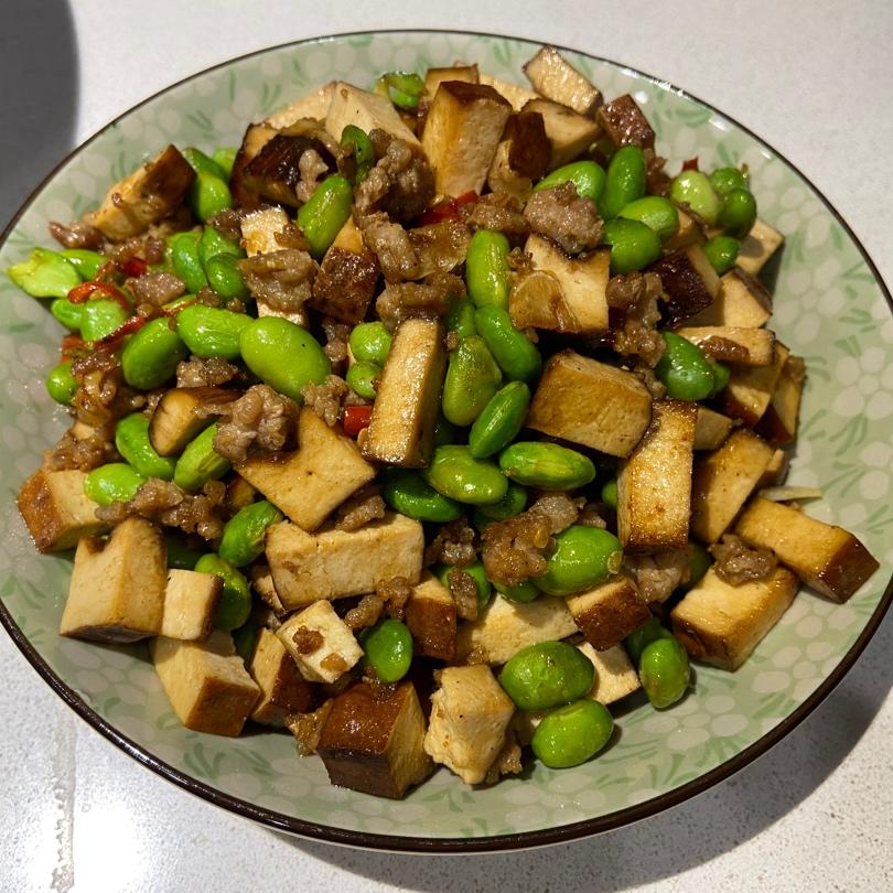 肉末毛豆炒香干