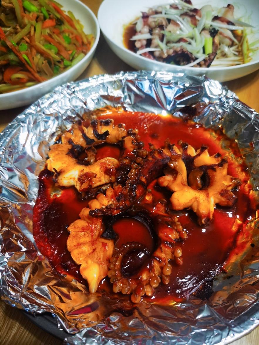 极简章鱼脚两吃 酱烤 清蒸