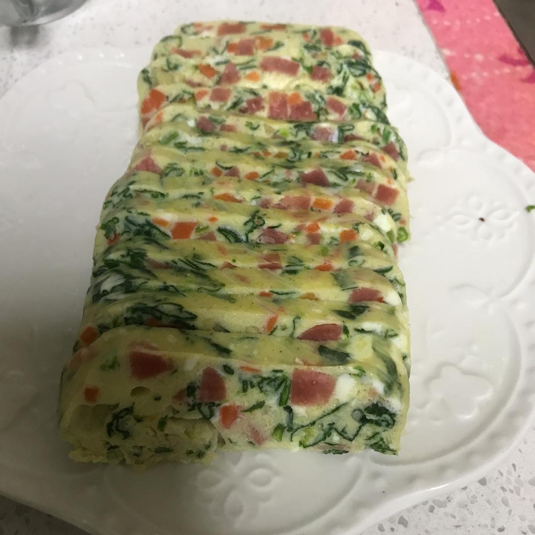 菠菜胡萝卜鸡蛋糕