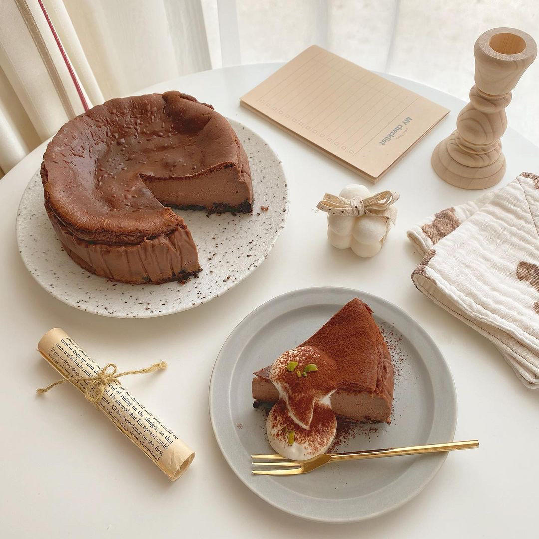 秋冬治愈系甜品｜南瓜栗子巴斯克蛋糕