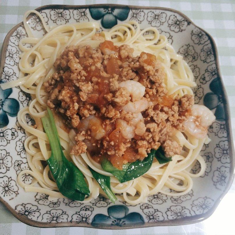 （完胜必胜客的）番茄肉酱意大利面～