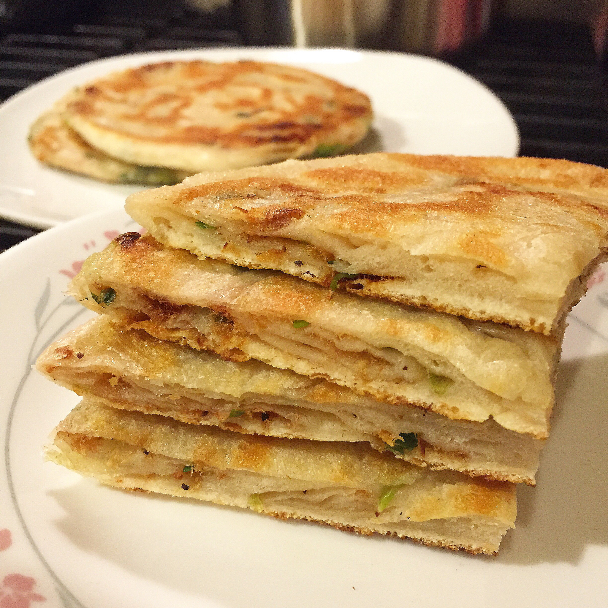 素味眸面做的葱油饼