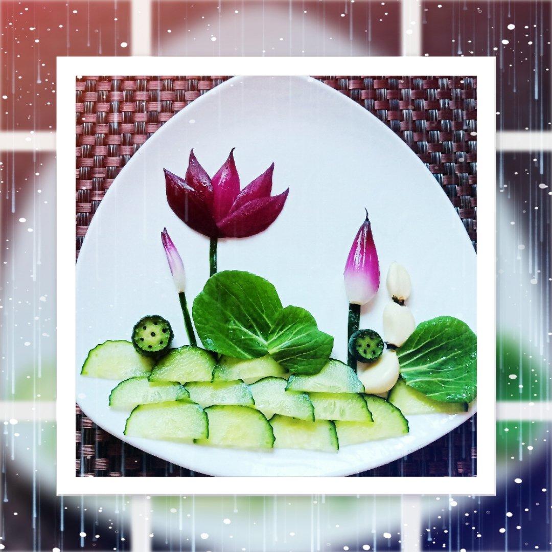 花儿朵朵_l79c做的简单美丽的盘饰(9)——冷拼·洋葱荷花