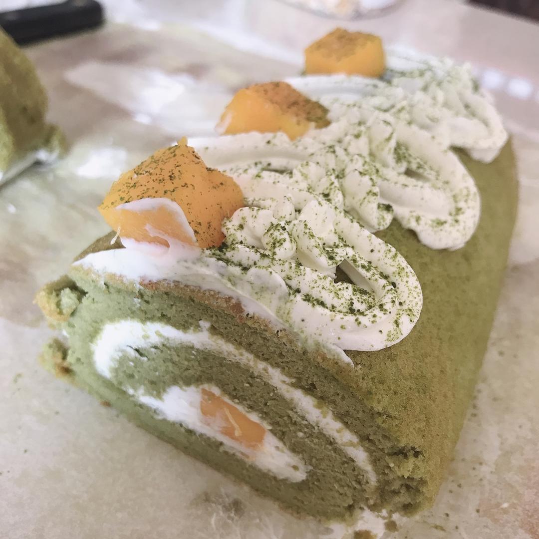 抹茶蜜豆蛋糕卷