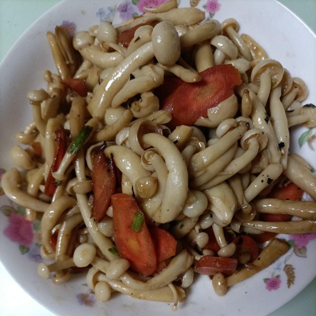 素炒白玉菇