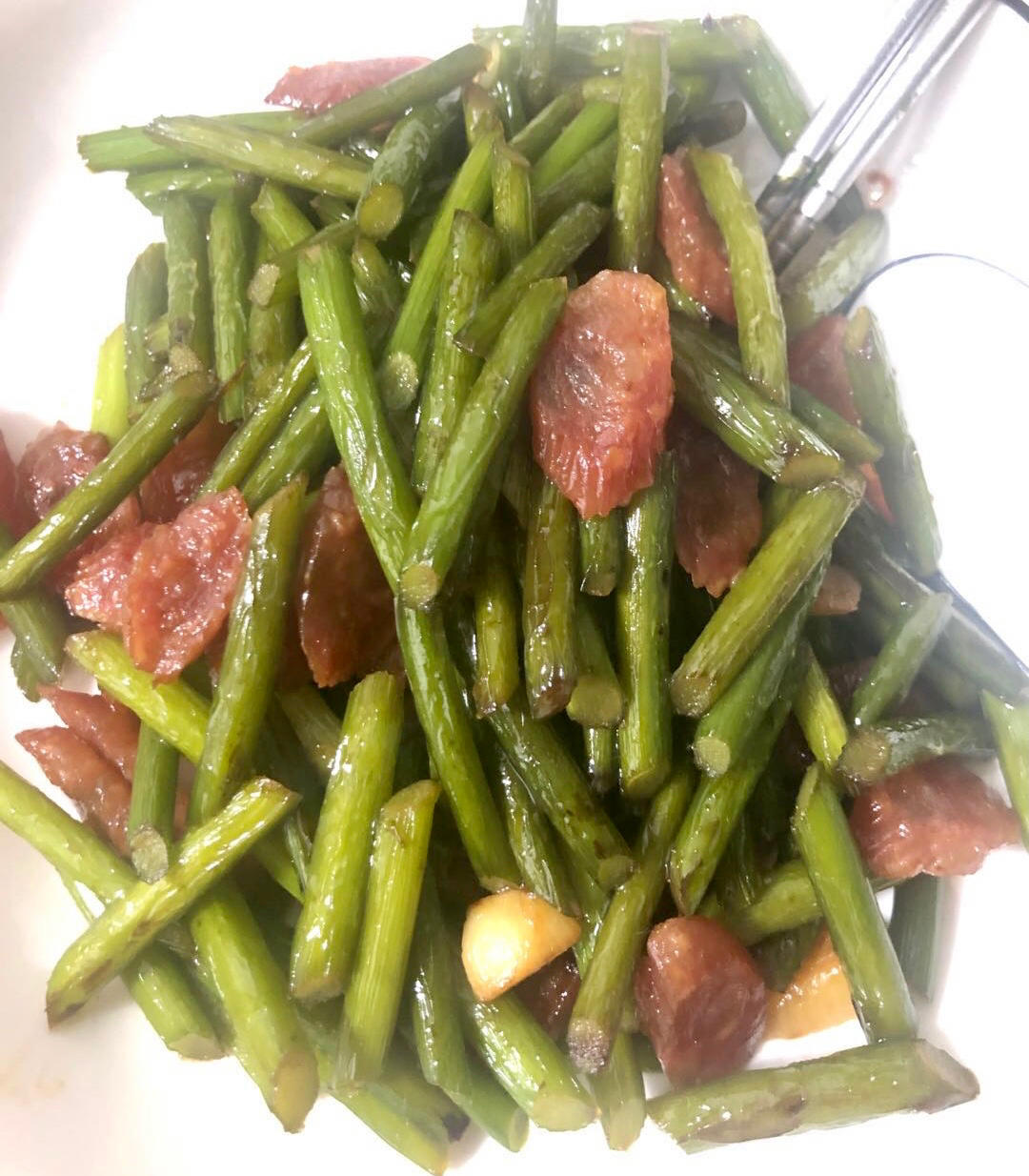 蒜苔炒香肠（快手菜）