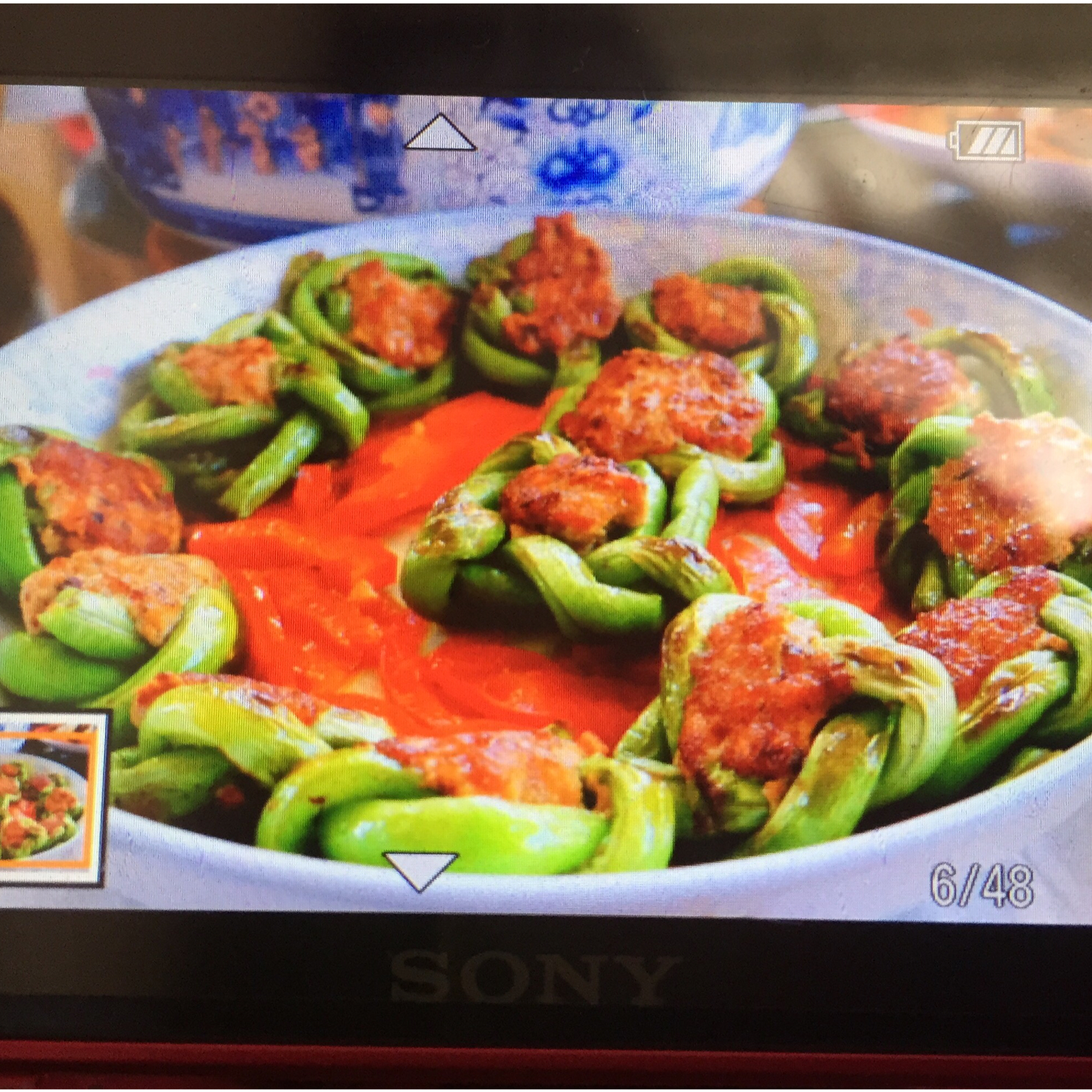 肉酿豆角