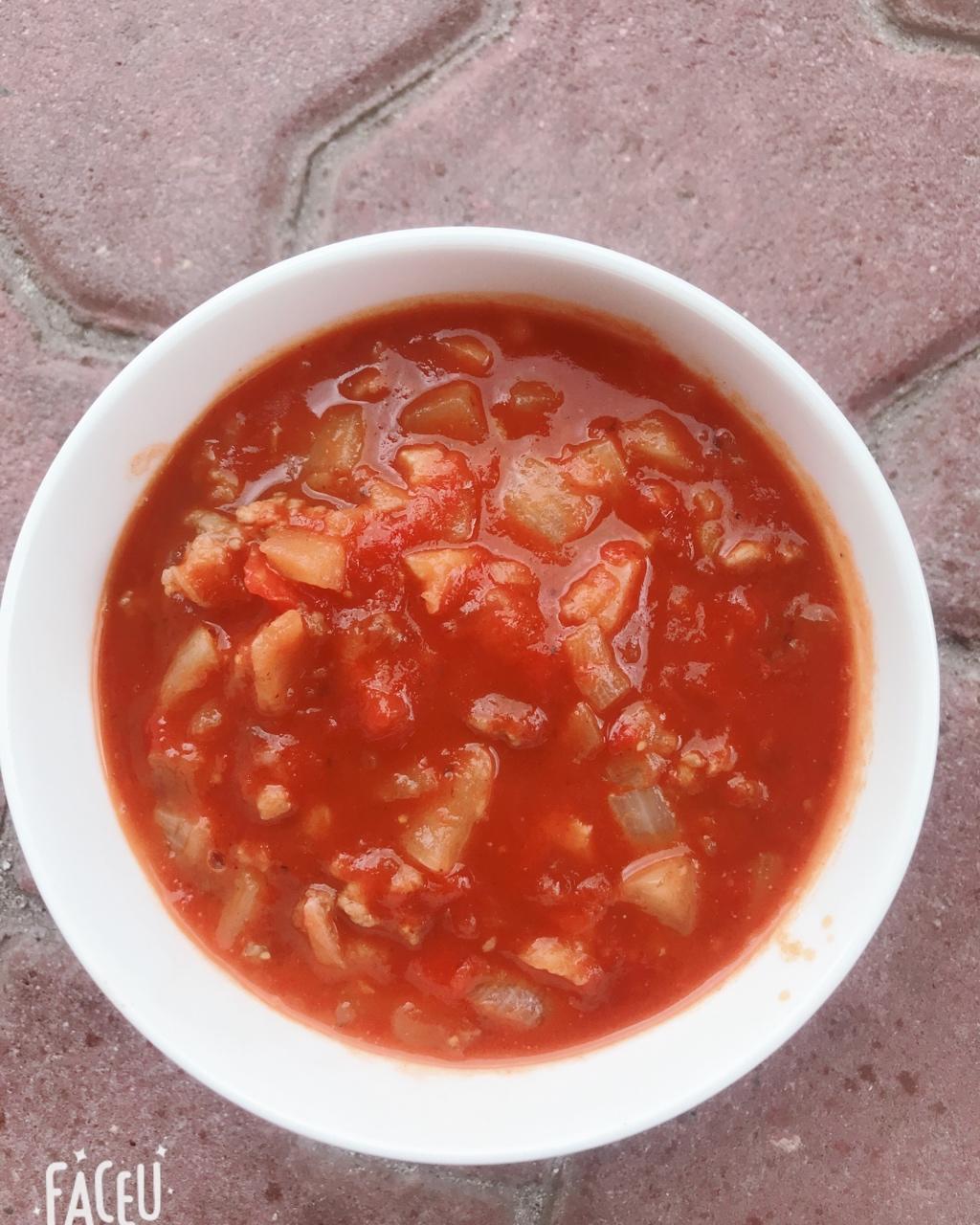 （完胜必胜客的）番茄肉酱意大利面～