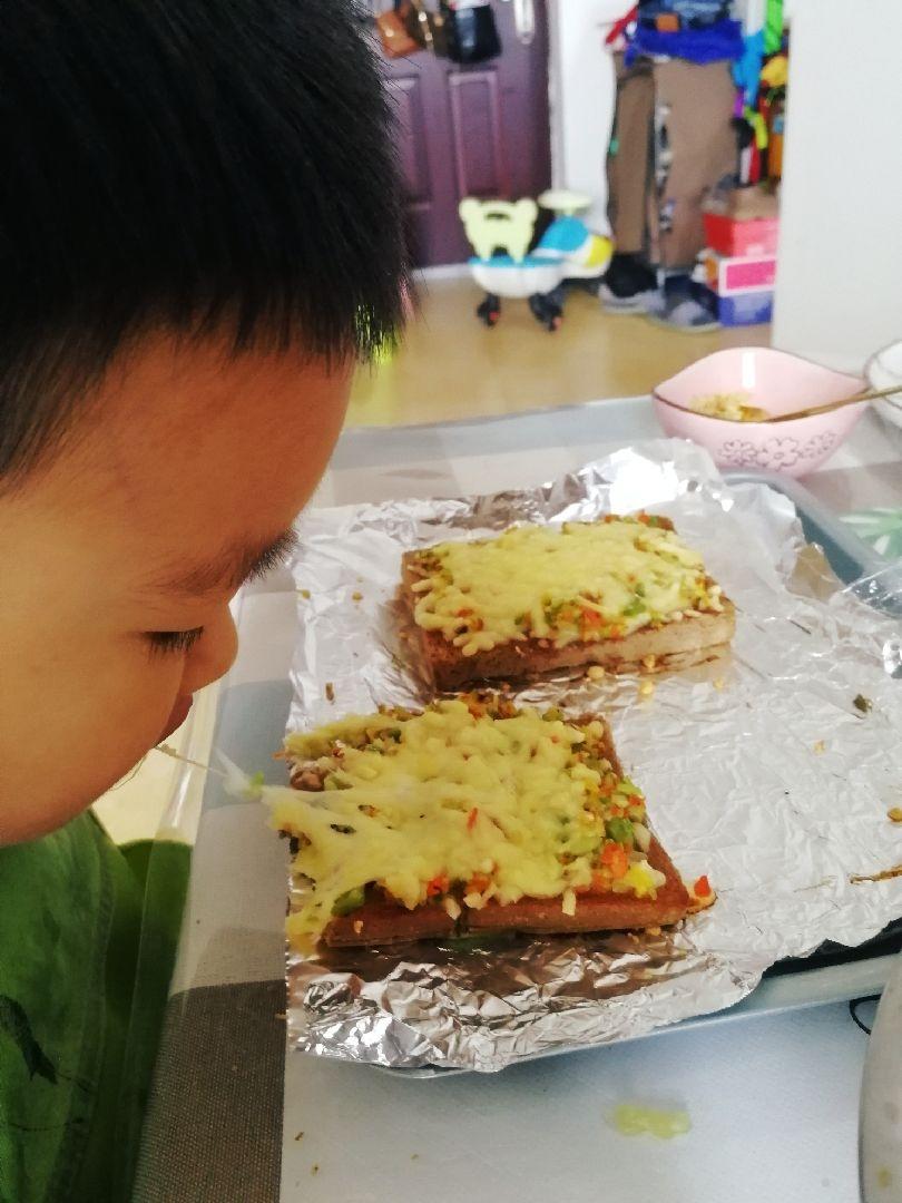 营养又快手的中式披萨～芝士焗吐司