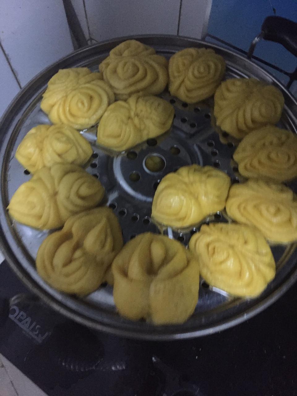 南瓜花卷馒头