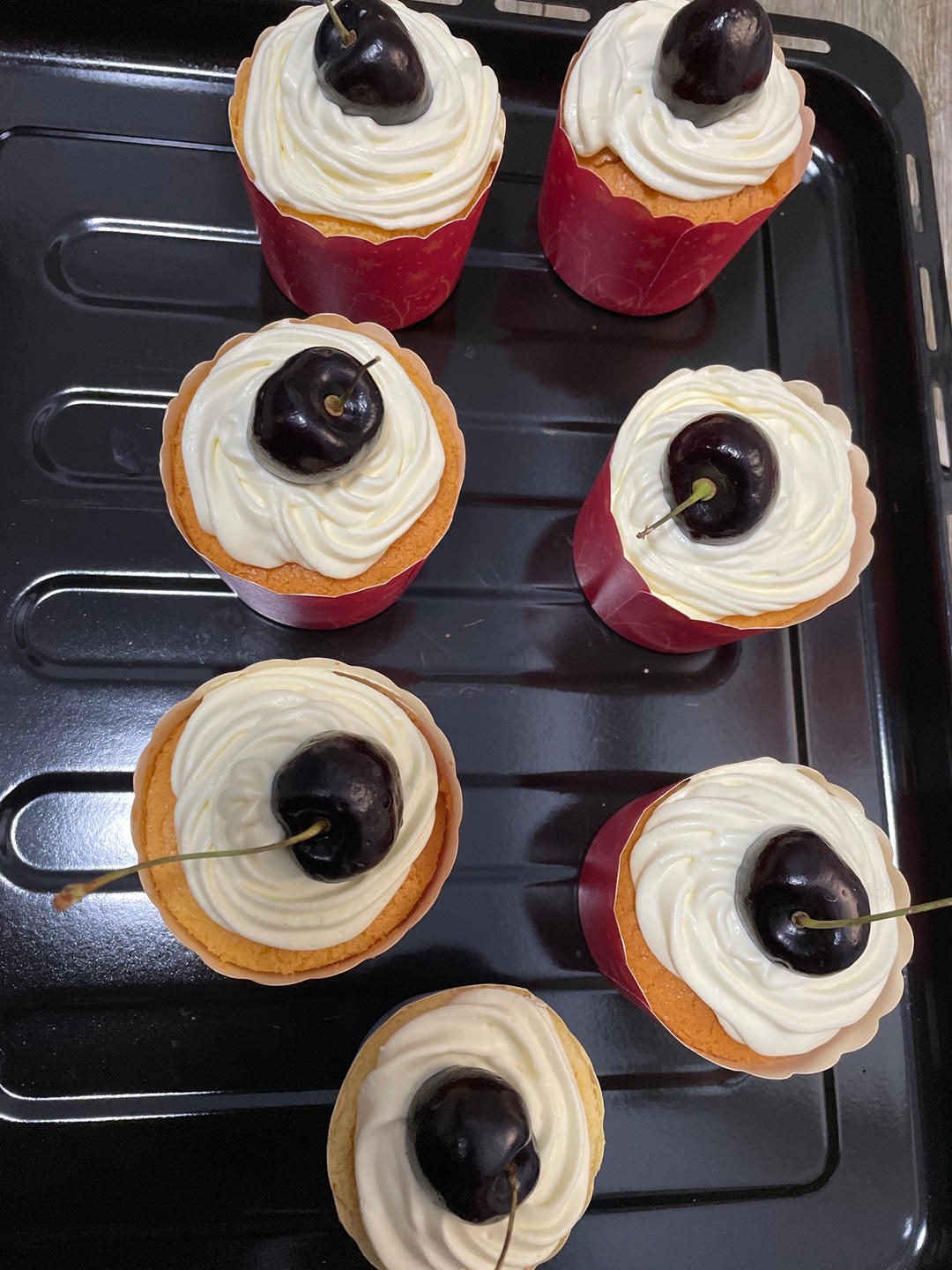 戚风杯子蛋糕的两份笔记