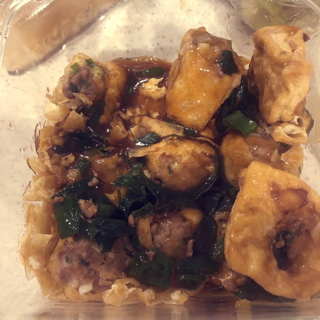 超简单的自制豆腐酿肉