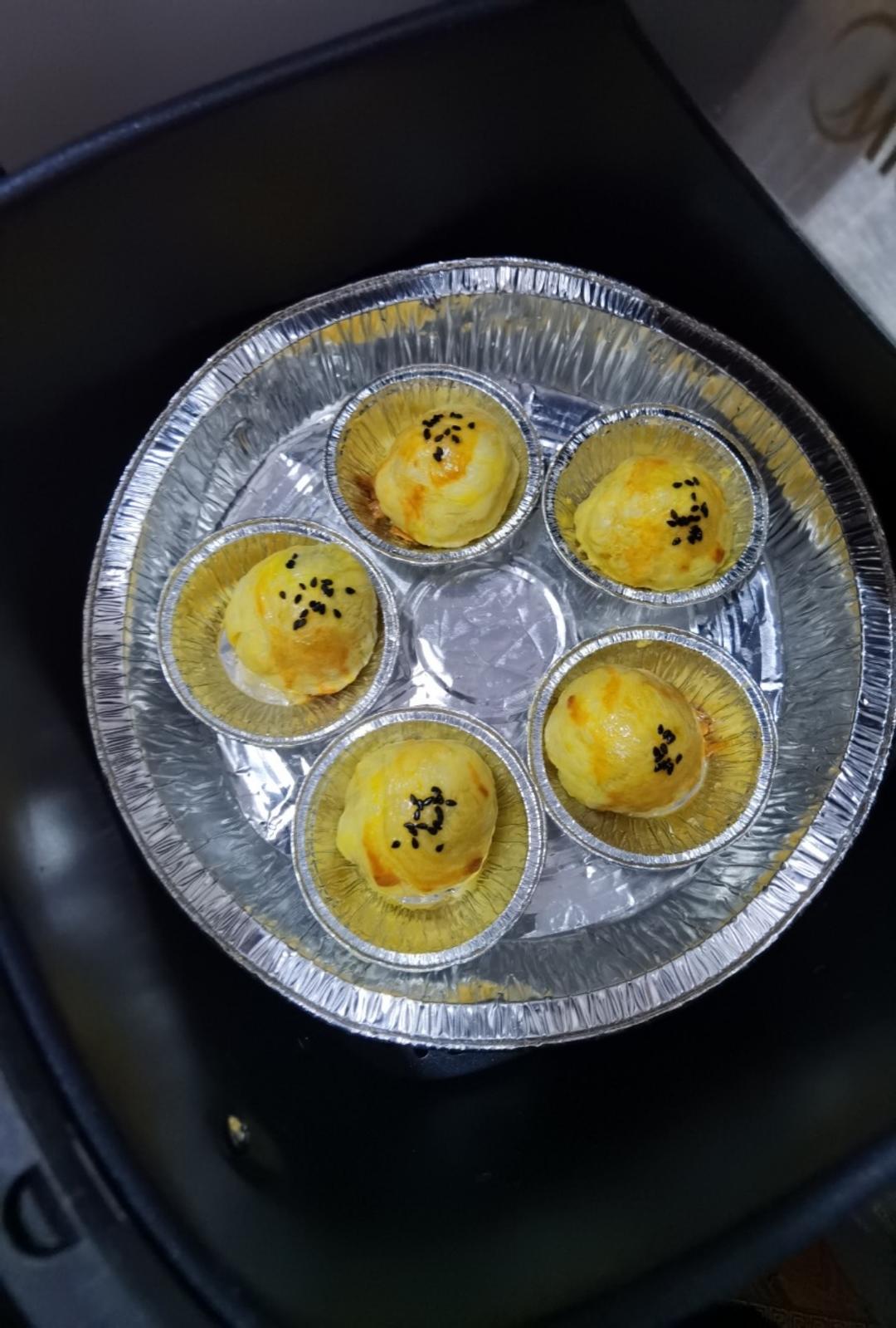 有空气炸锅就能做的小点心「酥皮汤圆」蛋挞皮与汤圆的完美结合👍👍👍
