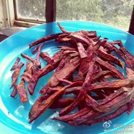 自制紫薯干