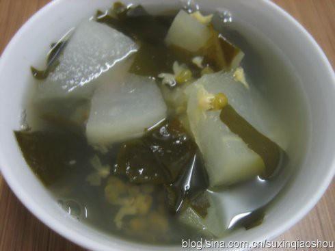 海带冬瓜绿豆汤的做法