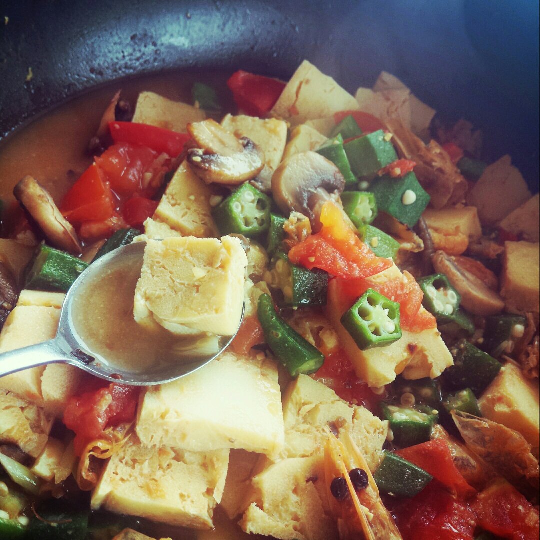 【健康三餐】味噌秋葵炒豆腐