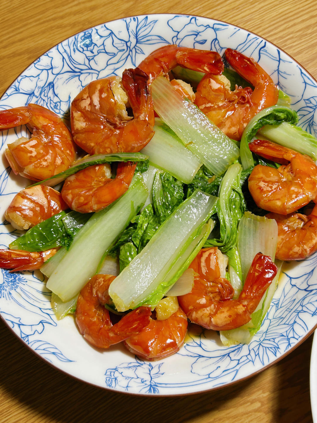 小白菜炒虾